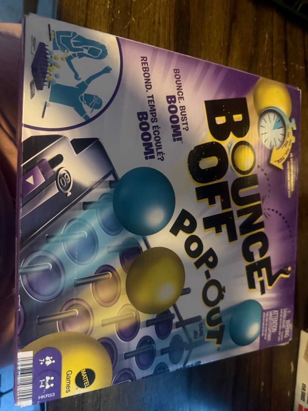 Bounce Off Pop‑Out Party Game – Blue and Yellow